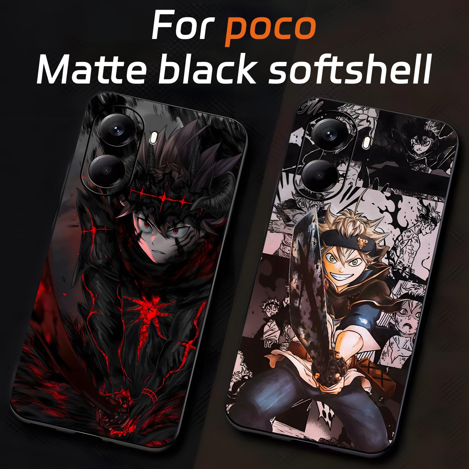 Xiaomi Poco X6 - Чехол для телефона с аниме «Чёрный