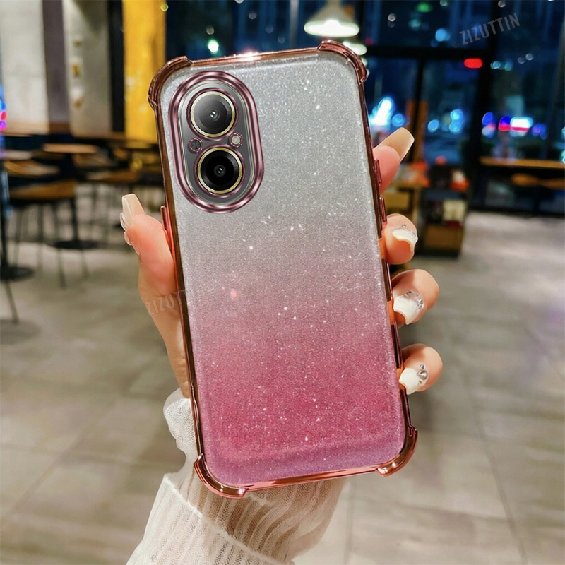 Realme C67 - Шикарный блестящий чехол с воздушной подушкой